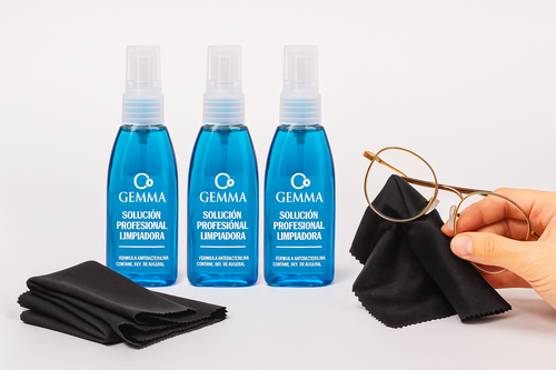 Kit De Limpieza De Lentes 3 Soluciones 75 Ml + 3 Microfibras
